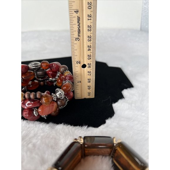 Women Bracelets Bangle and Wrap Costume Fashion Jewelry Beaded Stretchy Round - Picture 13 of 16